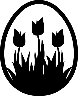 Tulpe Blume Osterei Vinyl Aufkleber Sticker für Auto/Fenster/Wand