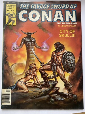 SAVAGE SWORD OF CONAN #59 Curtis Marvel Comics Magazine 1980 VF