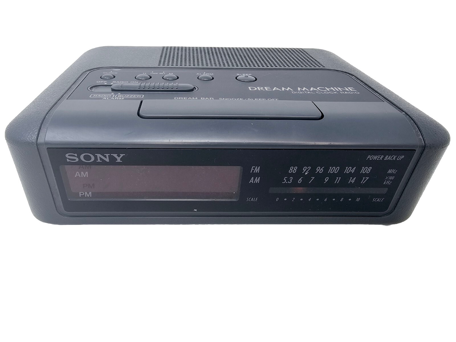 Sony Dream Machine AM/FM Alarm Clock Radio, Model ICFC740 Tested Works