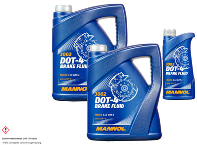 MANNOL DOT-4 11L Bremsflüssigkeit J1703/J1704 ISO 4925 JIS JAPAN K2233 FMVSS 116