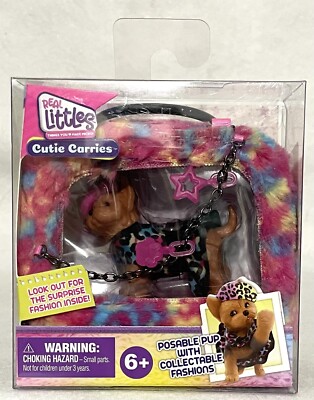 Real Littles Cutie Carries Fuzzy Rainbow Carrier Yorkshire Terrier 2022 *NEW*