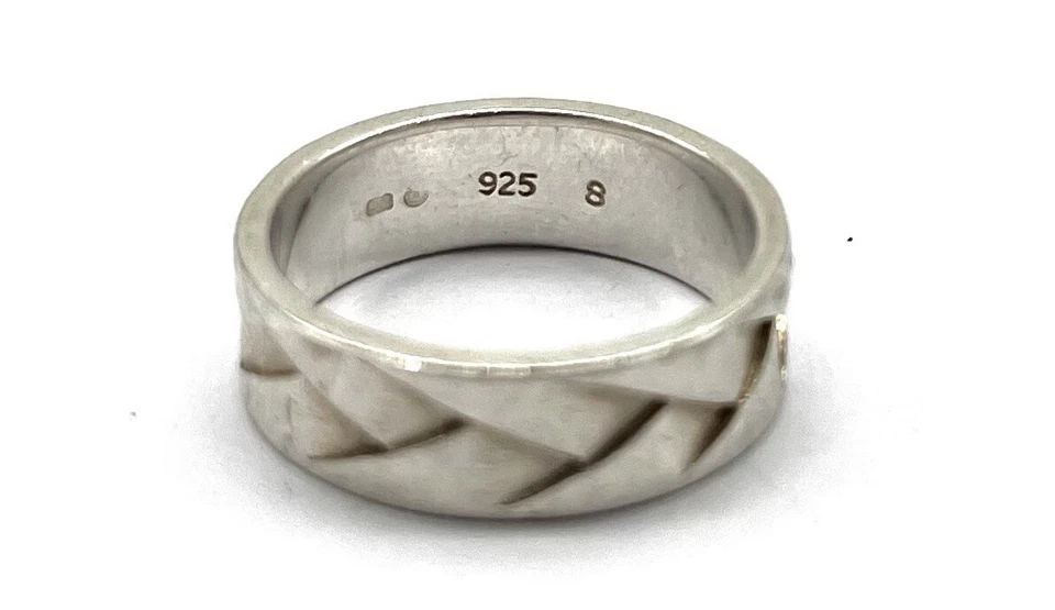 925/- Silberring, Esprit, Bandring, Muster, Gr. 56, 6 mm breit, guter Zustand - Bild 4 von 4