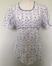 SB Fashion Women Scrubs Sz S Flowers Pattern Multi Color Pattern Draw String