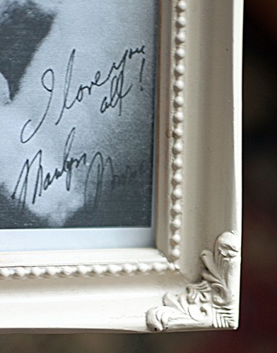 Marilyn Monroe Kopierdruck, Kopie signiert und personalisiert, gerahmt 10x12 - Bild 3 von 8