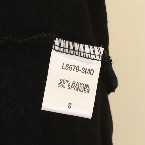 Loveappella Nordstrom Faux Wrap Dress S Black 3/4 Sleeve Jersey Mini NEW B81 - Picture 5 of 5