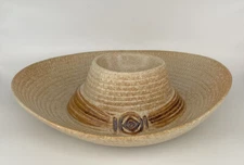 Treasure Craft Palomino Ceramic Sombrero Cowboy Hat Chip & Dip Serving Dish USA