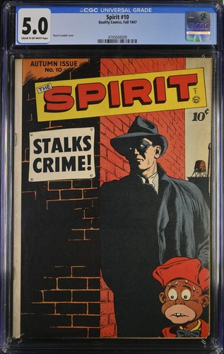 Quality Comics – The Spirit #10 (Fall 1947) – CGC 5.0 (VG / FN)