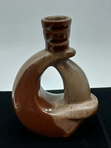 Vintage Frankoma Brown Candle Holder