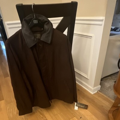  Rainforest Men s Insulated Zip Jacket Brown/Black Point Collar Regular Fit XXL