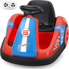 Bumper Cars for Kids with Big Wheels, 2.2 Mph, 12V Electric Ride on Toys with Re