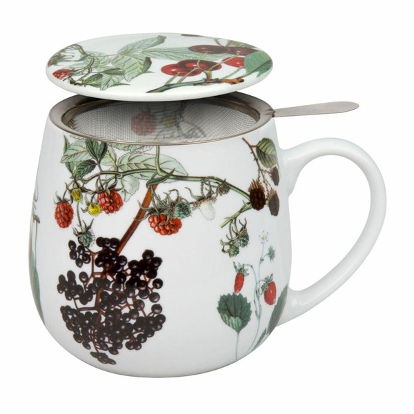 KöNitz Becher Mit Sieb Und Deckel My Favourite Tea FrüChte, Porzellan, 420 Ml-image