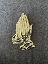 Gold Tone Praying Hands 5.5” x 3”