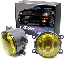 Pair Selective Yellow Lens Fog Light Lamp Assemblies w/ 55W H11 Halogen Bulbs Co