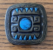 Very Nice Men/Womens Western Belt Buckle, Great Turquoise Stone Design   2034 