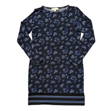 Michael Kors Paisley Stretch Long Sleeve Tunic Dress Medium Womens 70s Retro
