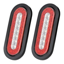 6 Inch Oval 23LED Red White LED Trailer Tail Lights - Stop Turn Tail 2Pack