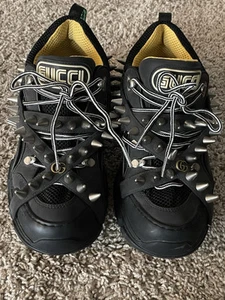 Gucci Flashtrek homme taille 6,5 toile à pointes noir Flashtrek