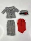 Vintage 1963 Barbie Career Girl Outfit 954 Grey Red USA