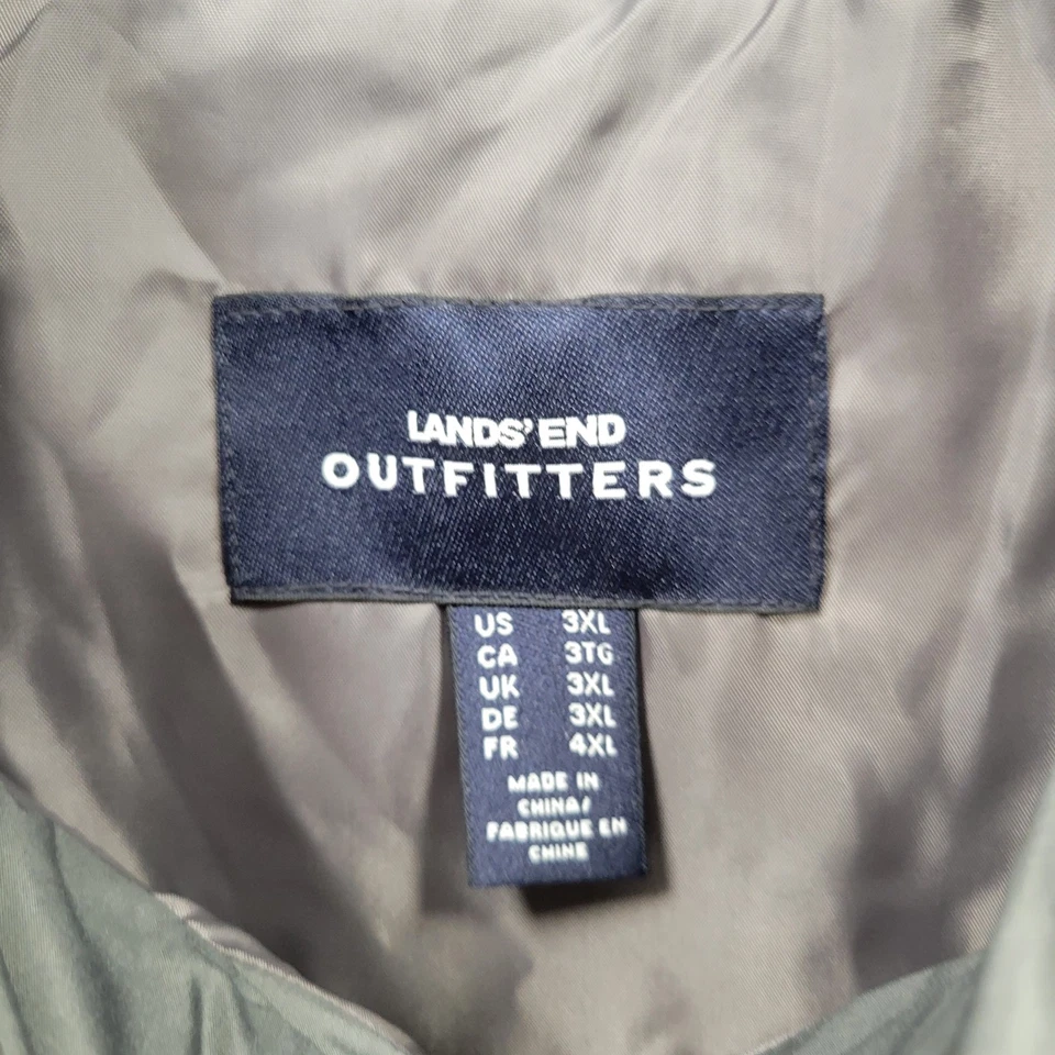 Land's End Men's Puffer Vest 3XL Gray Polyester - Image 2 of 4