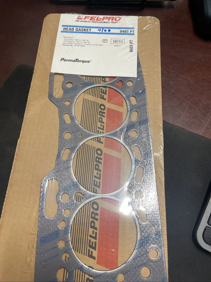 Прокладка головки блока цилиндров двигателя подходит для Toyota Tercel FELPRO 1987-1994 годов выпуска - Изображение 2 из 3