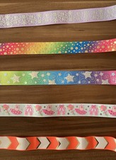 Ripsband Webband Sterne Punkte Glitzer Bunt  Ca. 29m