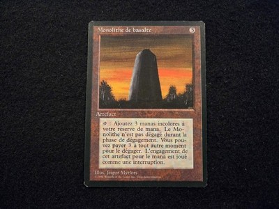 MTG 1x Revised uncommon artifact LP French FBB Basalt Monolith