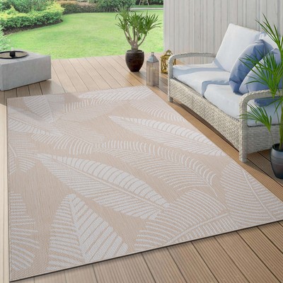 Rugshop Outdoor Rug Distressed Palm Leave Textured Indoor and Outdoor Rugs 8x10