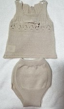 Two Piece Preemie Girl Outfit for Summer - Tan