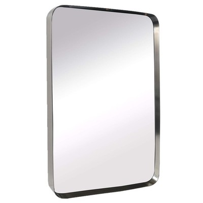 TEHOME 20x30 Brushed Bathroom Mirror Rectangle Brushed Silver Vanity Mirror