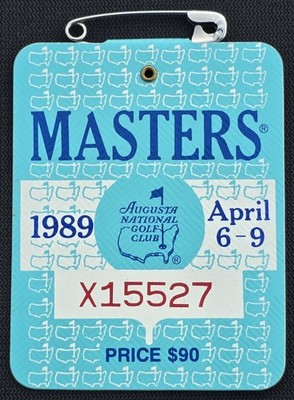 LNIP! Rare! 1989 Masters Tournament Augusta Badge! Nick Faldo Wins! Lowest BIN!