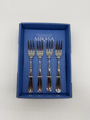 Mikasa French Countryside 18/10 Stainless Steel 4pc Appetizer Fork Set