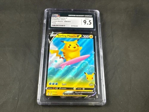 SURFING PIKACHU V 008/025 POKEMON CELEBRATIONS HOLO RARE CGC 9.5