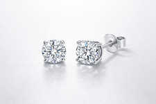 4mm-8mm Sterling Silver 925 Round Cut Cubic Z...