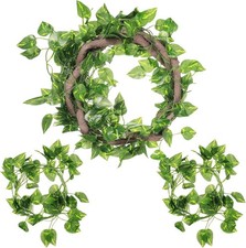 4 Pcs Reptile Vines, Flexible Bendable Jungle Climbing Vine Terrarium, Fake Plan