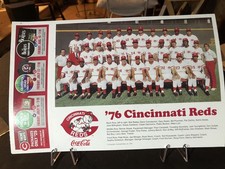 1976 CINCINNATI REDS  8.5X10 SGA  TEAM PHOTO ROSE BENCH PEREZ MORGAN CocaCola