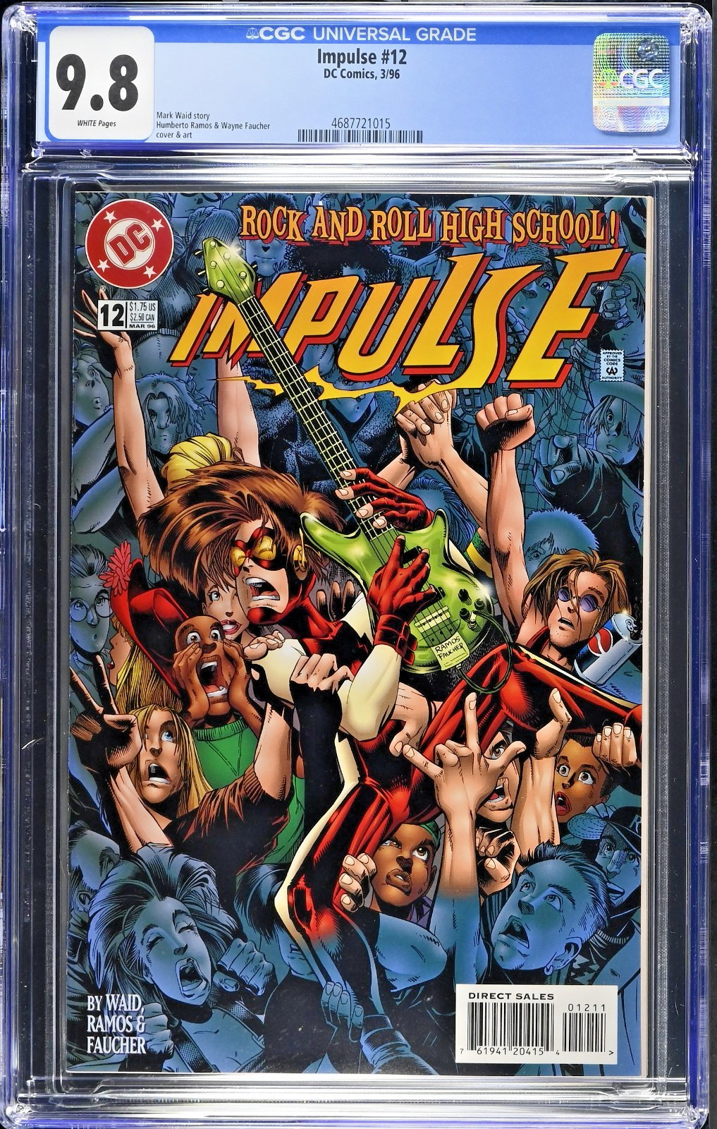 🔥Impulse #12 (1996) CGC 9.8 NM/MT WP Mark Waid - Humberto Ramos - Wayne Faucher