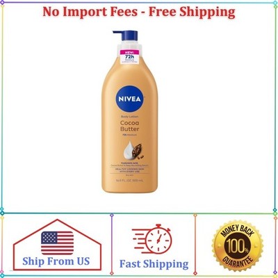 NIVEA Cocoa Butter Body Lotion for Dry Skin with Hyaluronic Acid, Cocoa Butter a