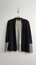 Marks And Spencer Cashmere Cardigan Size Medium Grey Colour Block