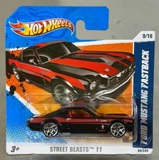 2011 Hot Wheels Ford Mustang Fastback 289 Street Beasts Red Black 89/244 6A17