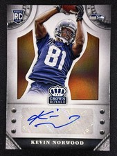 2014 Panini Crown Royale #S-KN Kevin Norwood Rookie Signatures Bronze Auto /99