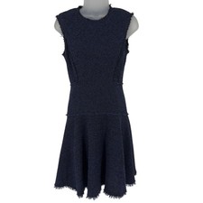 Rebecca Taylor Bouclé Tweed Fit Flare Dress 0