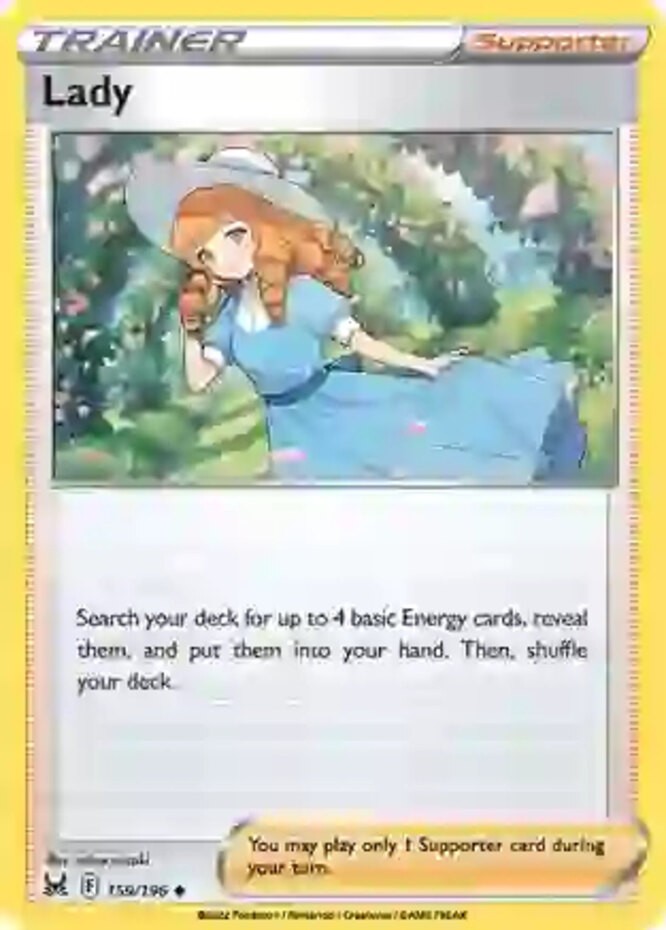 Lady - 159/196 - Uncommon (Near Mint) Lost Origin - Trainer - Supporter Pokémon
