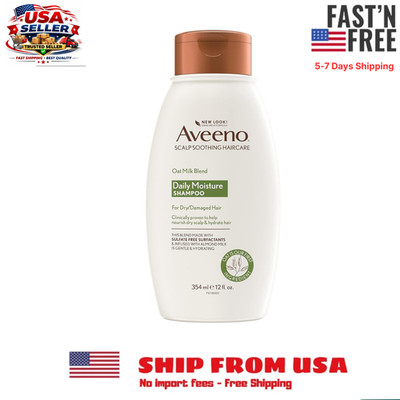 Aveeno Farm-Fresh Oat Milk Sulfate-Free Shampoo with Colloidal Oatmeal & Almond
