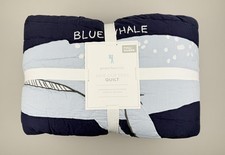 Pottery Barn Kids Quilt Kids Full/Queen Save Our Seas Blue Whale Ocean Nautical