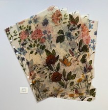 A5 Filofax Organiser Dividers - Vintage Flower Semi-Transparent Design Laminated