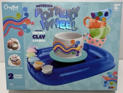Motorized Pottery Wheel Model Mould Paint Decorate Arts Crafts Activity Set NOB
