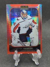 2021-22 O-Pee-Chee Platinum Red Prism /199 Vitek Vanecek #73 Washington Capitals