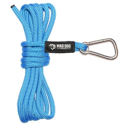 Double Braid Launch Line w Stainless Steel Clip -Made in USA by Mad Dog Products