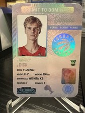 2023-24 Panini Contenders - Permit to Dominate Gradey Dick #5 (RC) Case Hit