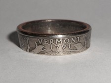 "Sealed" VERMONT STATE QUARTER handmade coin ring or pendant size 4-14